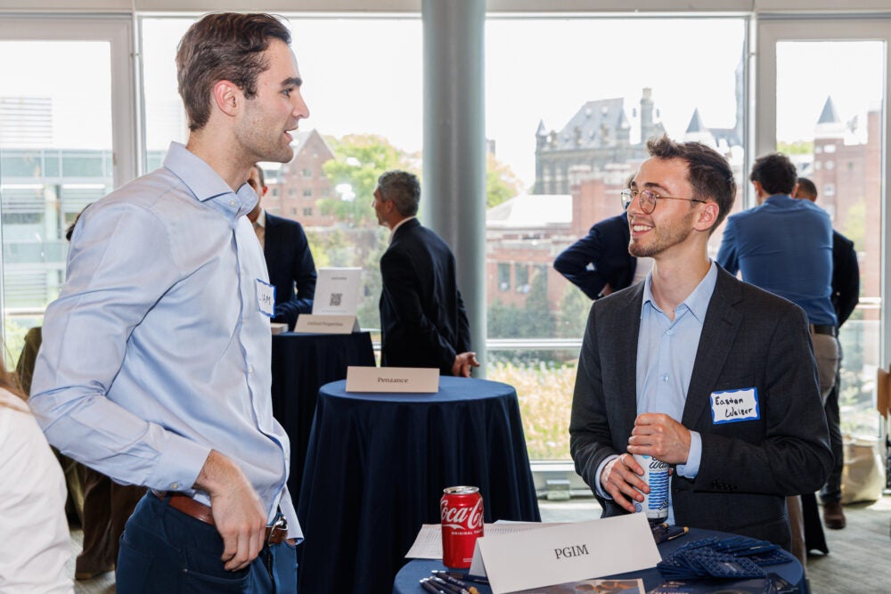 Georgetown Real Assets students meet with employers at the Steers Center Career Fair