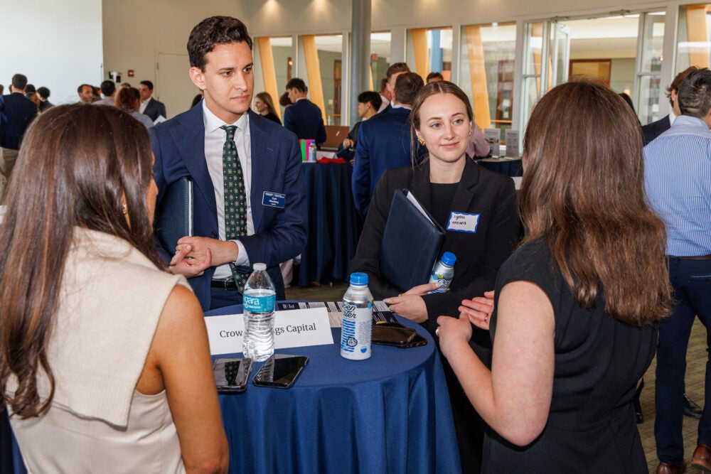 Georgetown Real Assets students meet with employers at the Steers Center Career Fair