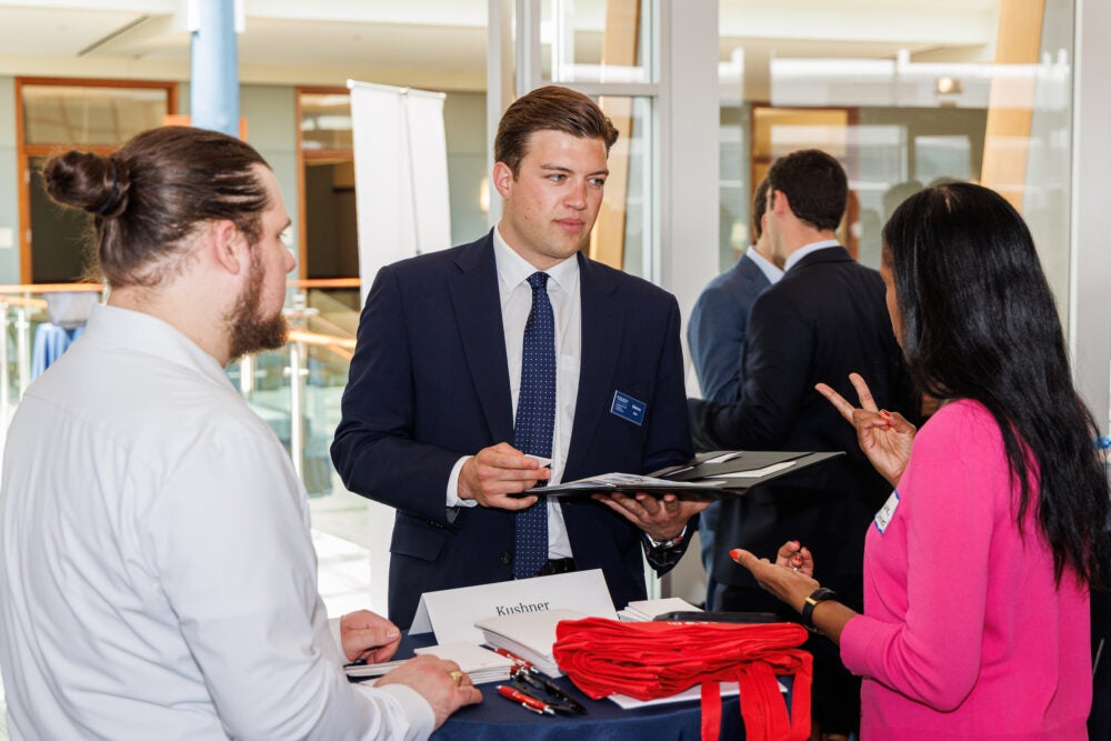 Georgetown Real Assets students meet with employers at the Steers Center Career Fair