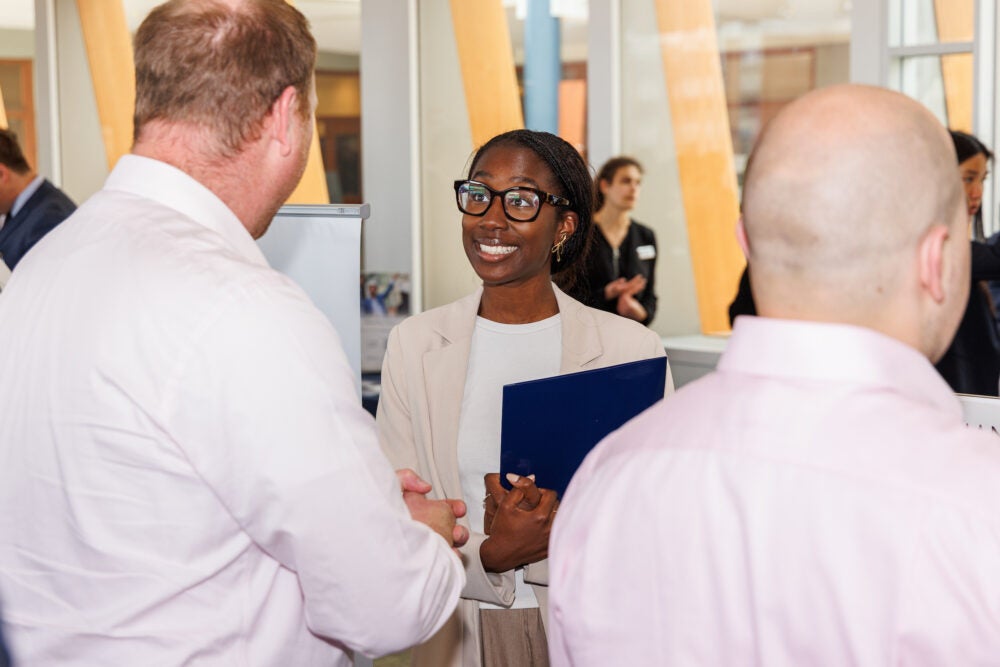 Georgetown Real Assets students meet with employers at the Steers Center Career Fair
