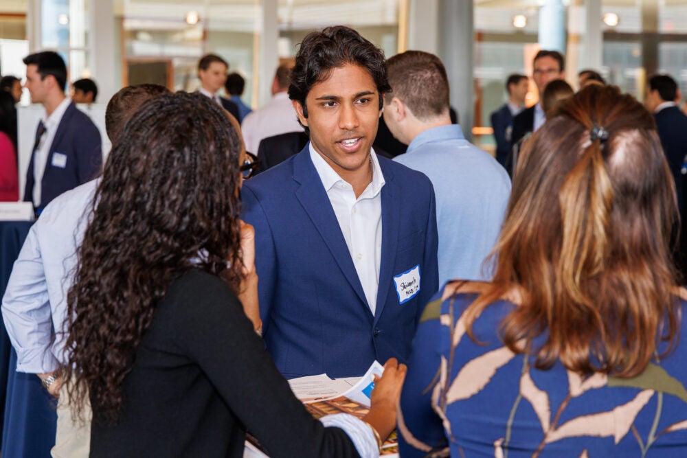 Georgetown Real Assets students meet with employers at the Steers Center Career Fair