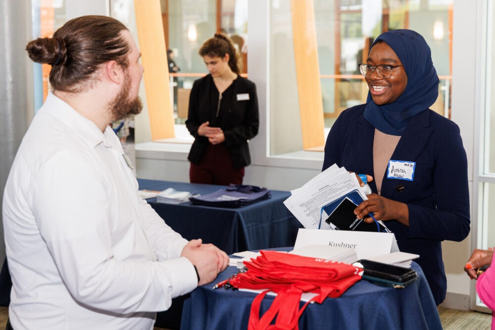 Georgetown Real Assets students meet with employers at the Steers Center Career Fair