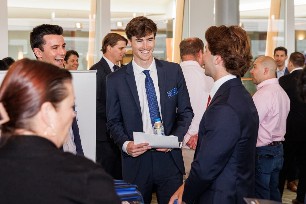 Georgetown Real Assets students meet with employers at the Steers Center Career Fair