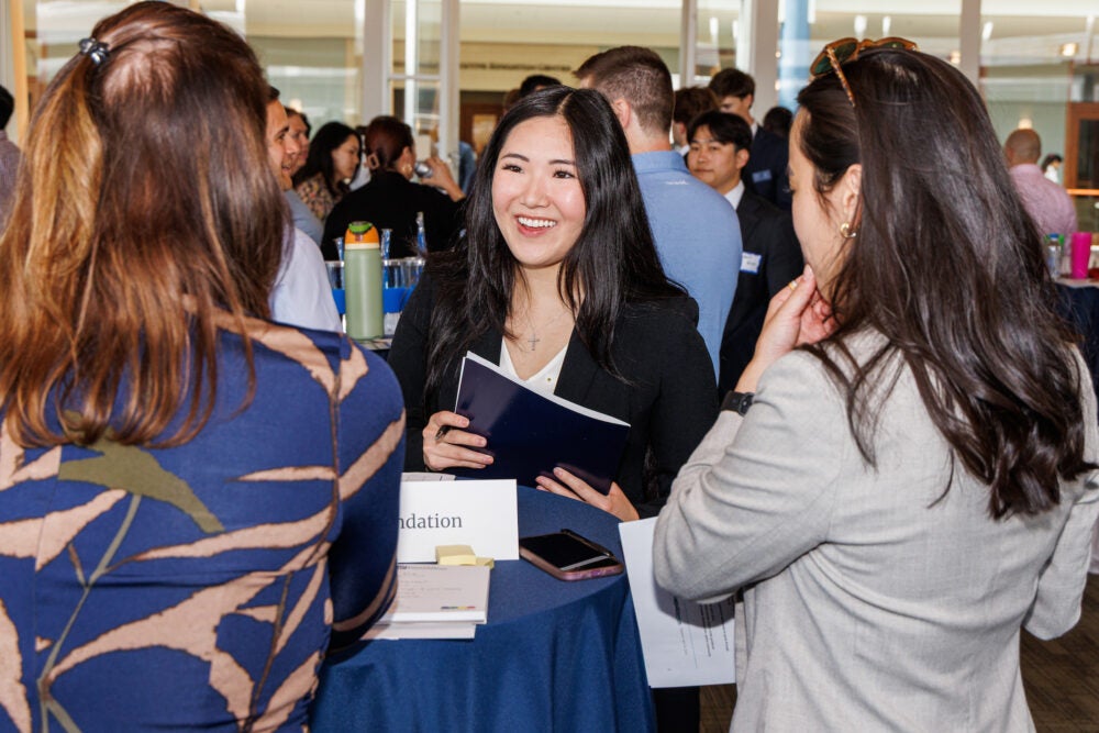 Georgetown Real Assets students meet with employers at the Steers Center Career Fair