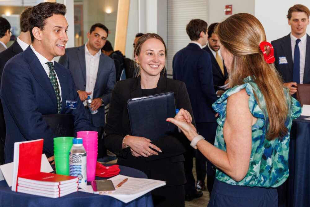 Georgetown Real Assets students meet with employers at the Steers Center Career Fair