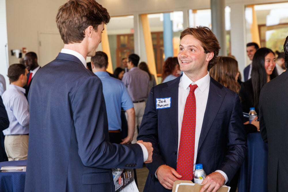Georgetown Real Assets students meet with employers at the Steers Center Career Fair