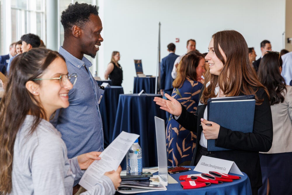 Georgetown Real Assets students meet with employers at the Steers Center Career Fair