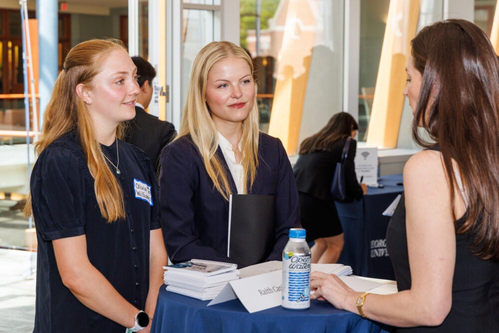 Georgetown Real Assets students meet with employers at the Steers Center Career Fair