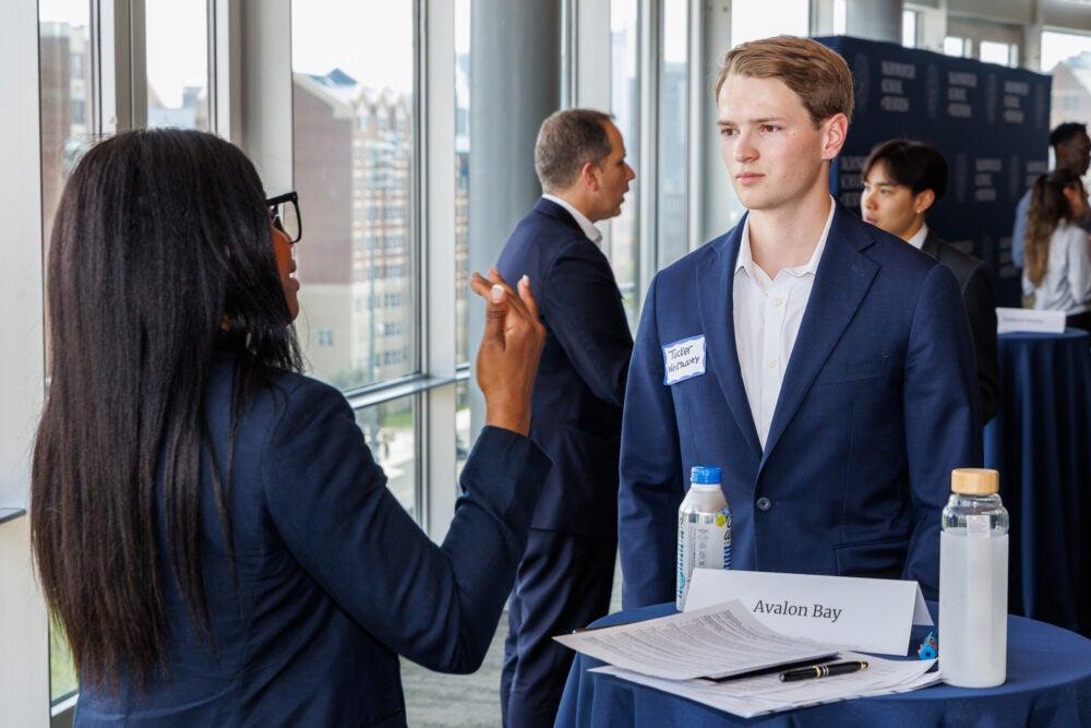 Georgetown Real Assets students meet with employers at the Steers Center Career Fair