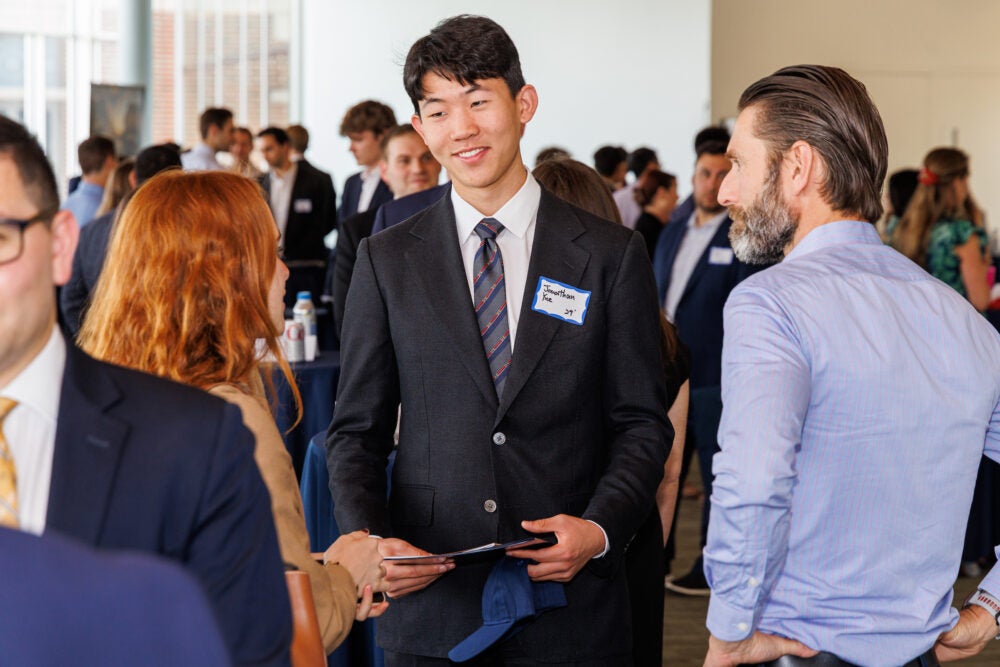 Georgetown Real Assets students meet with employers at the Steers Center Career Fair