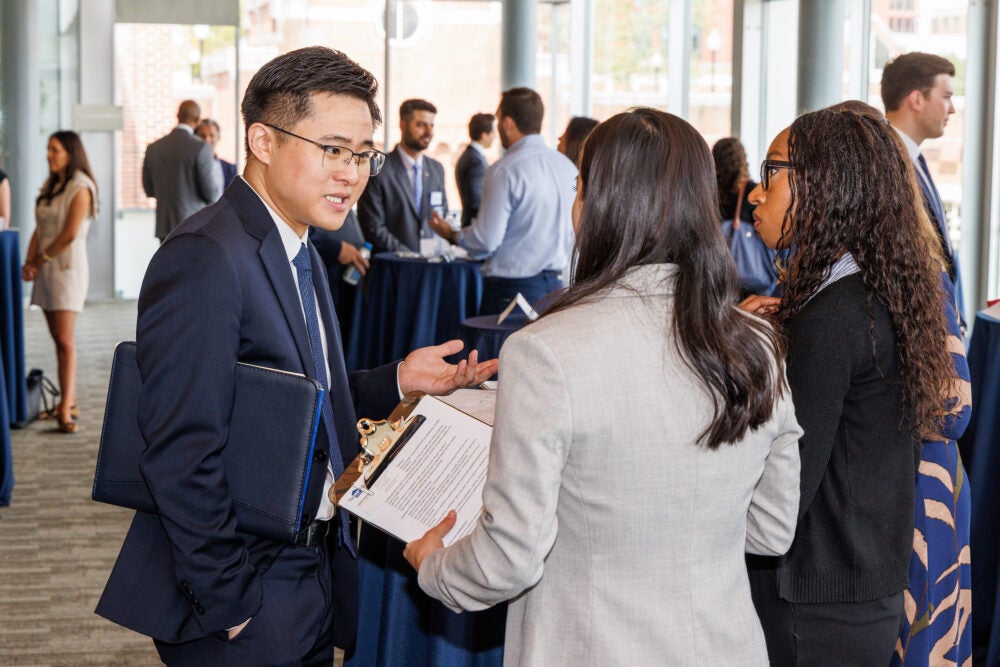 Georgetown Real Assets students meet with employers at the Steers Center Career Fair