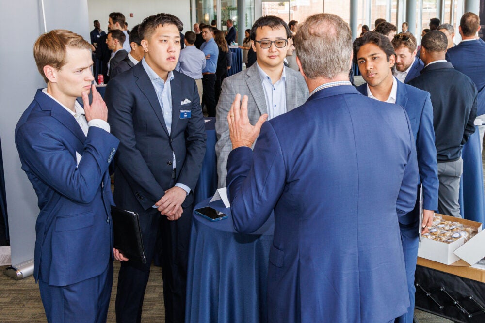 Georgetown Real Assets students meet with employers at the Steers Center Career Fair