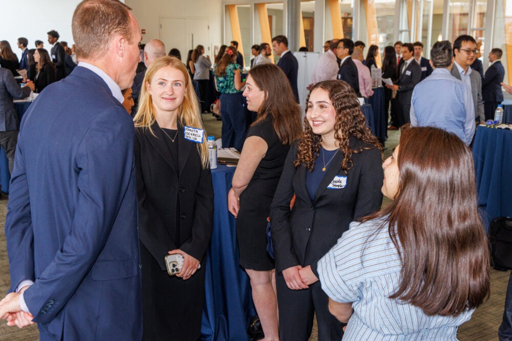 Georgetown Real Assets students meet with employers at the Steers Center Career Fair