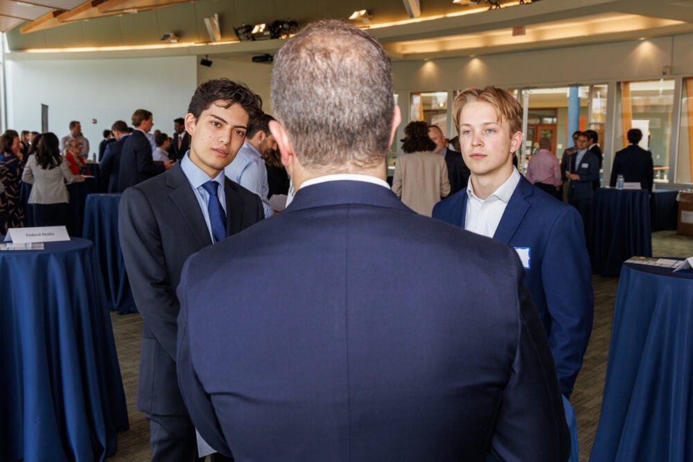 Georgetown Real Assets students meet with employers at the Steers Center Career Fair