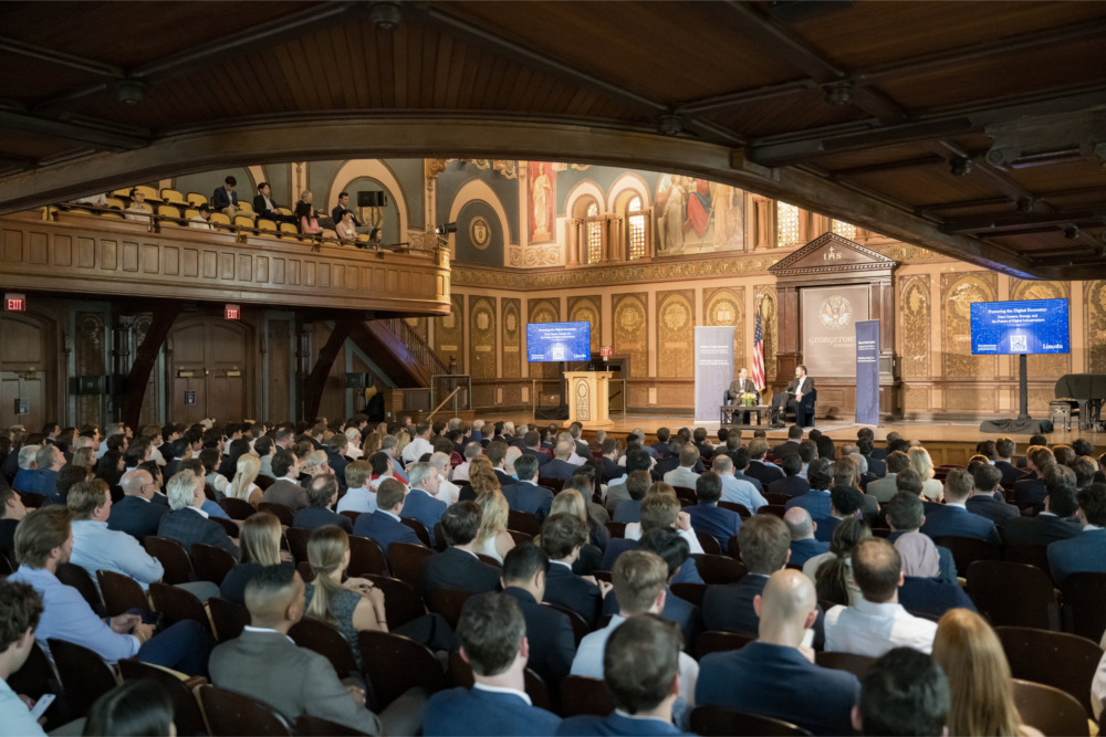 A full crowd in Gaston Hall at Stees Luminaries 2026