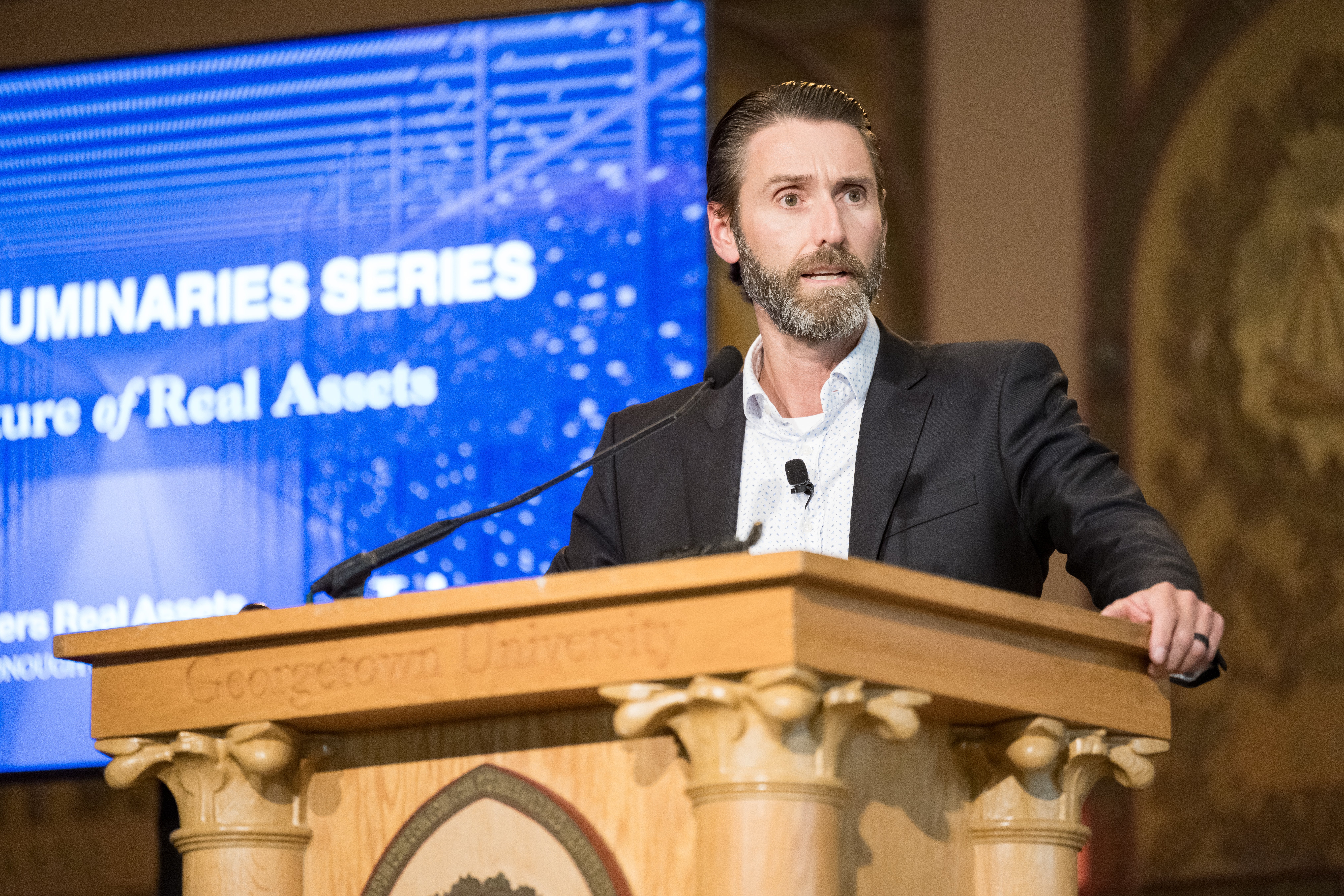 Steers Center academic director Matthew Cypher speaks at Steers Luminaries 2026 conference