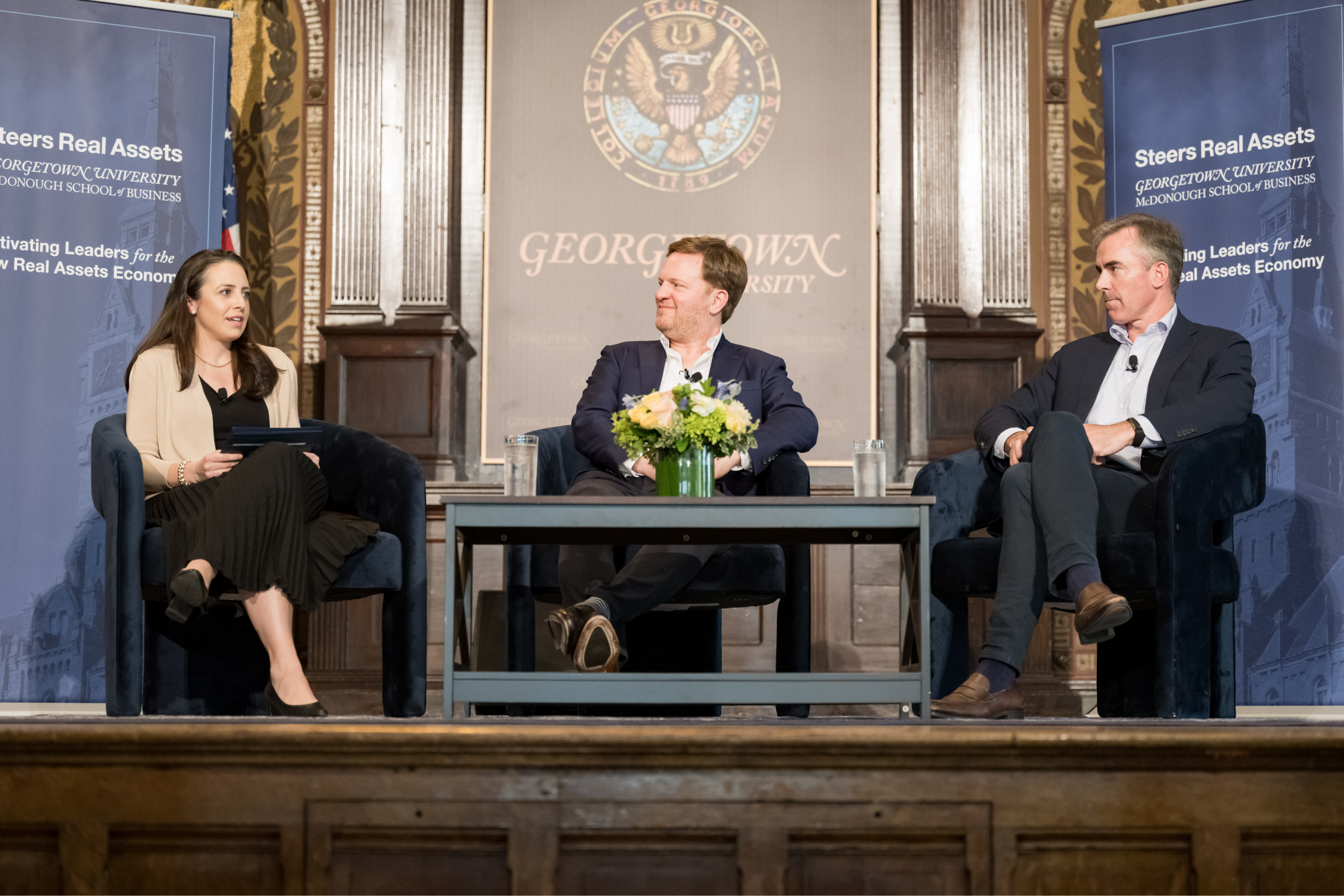Erin Dixon (B’11), Nicholas Azrack (C’06) and Tyler Henritze speak on a panel on Real Estate Repriced: Capital, Risk and the Next Cycle at Steers Luminaries 2026
