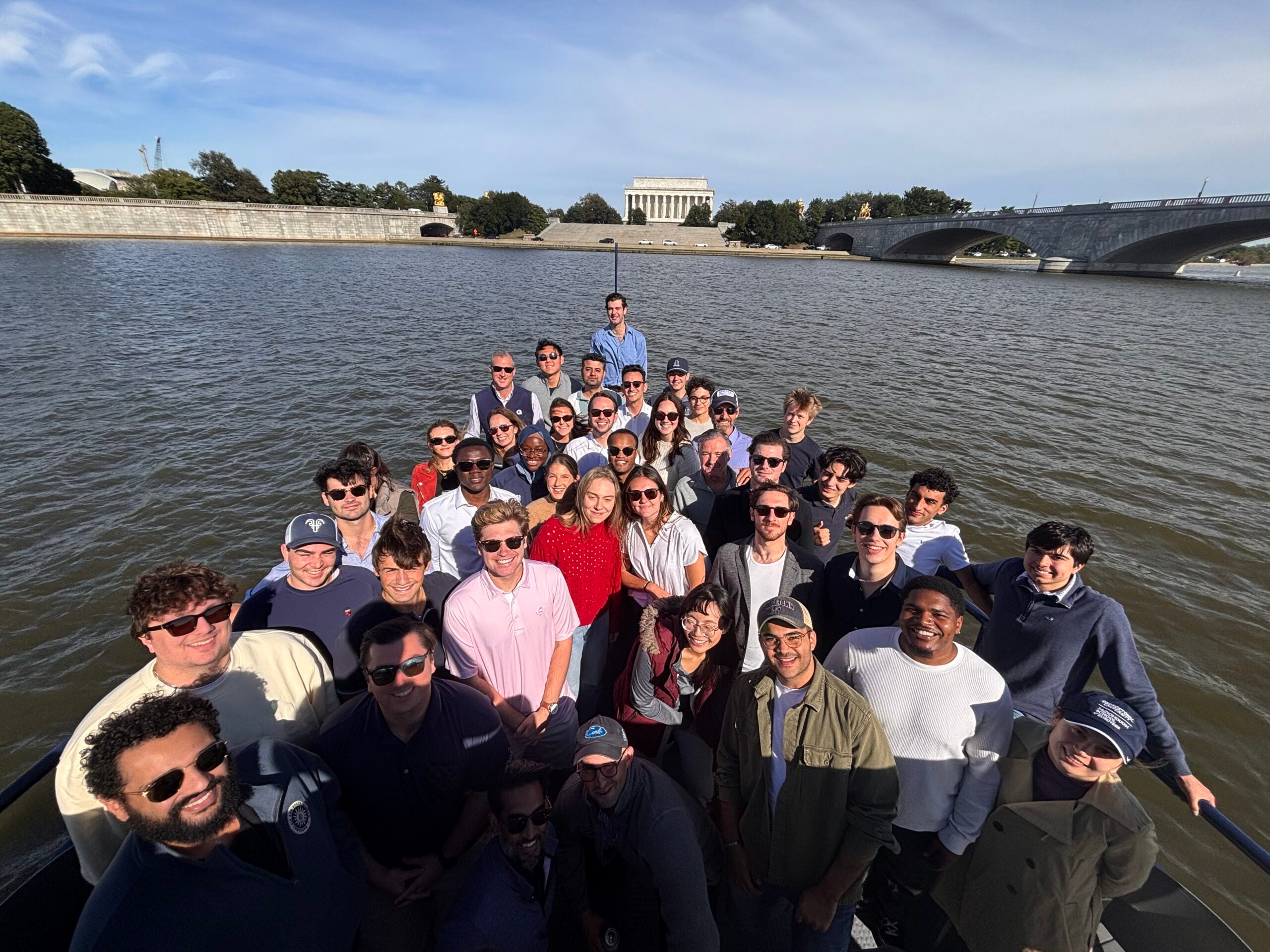 Georgetown Real Assets students at a cohort social event